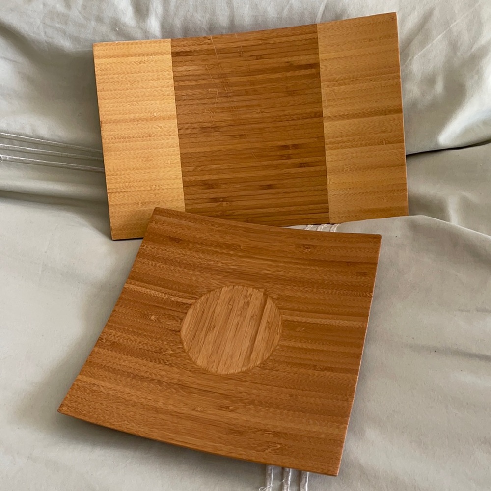 Sushi Bamboo Square & Rectangle Plate Set